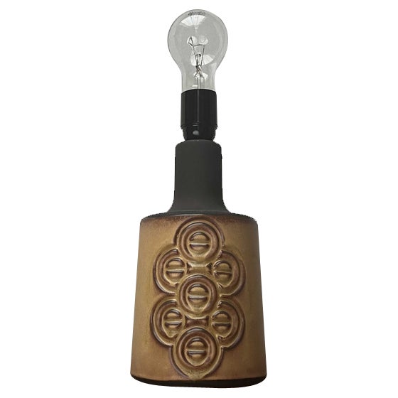 Mid-Century Danish Studio Pottery Table Lamp from Frank Keramik, 1960s For Sale
