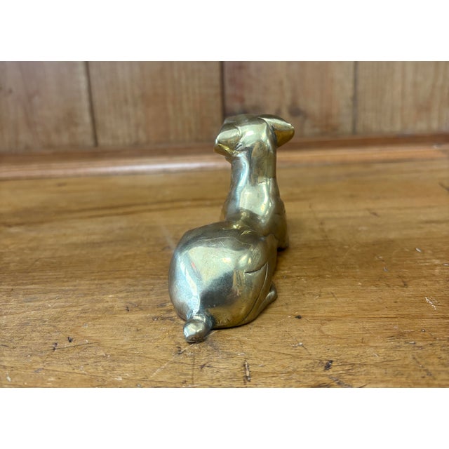 Vintage English Brass Dog Figure For Sale - Image 4 of 6