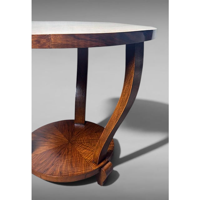 Mid 20th Century Art Deco Italian Walnut Coffee Table For Sale - Image 13 of 18