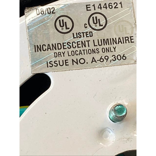 Late 20th Century Vintage Colonial Revival/Federal Style Sconce With Hurricane Shades Two Light For Sale - Image 5 of 8