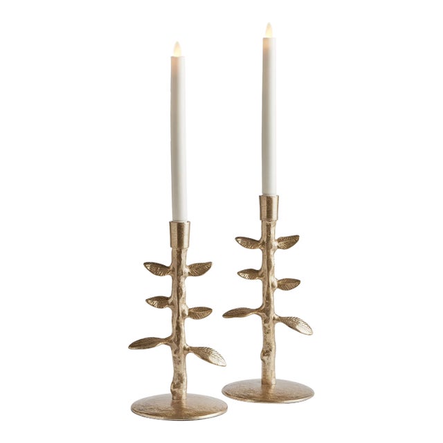 Brier Taper Holders, Set Of 2 For Sale