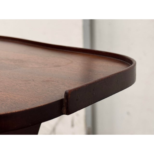 Brown Elsie De Wolfe Style Kidney Shape Reading/Alter Table, Antique For Sale - Image 8 of 12