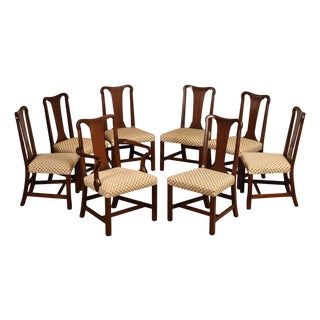 Kittinger Colonial Williamsburg Adaptation Set Of Eight Mahogany Dining Chairs For Sale
