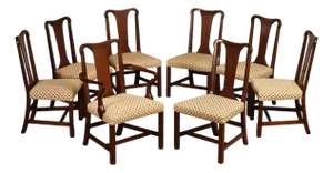 Kittinger Colonial Williamsburg Adaptation Set Of Eight Mahogany Dining Chairs