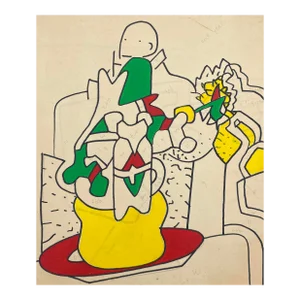 1970s Larry Connatser Outsider Art Painting