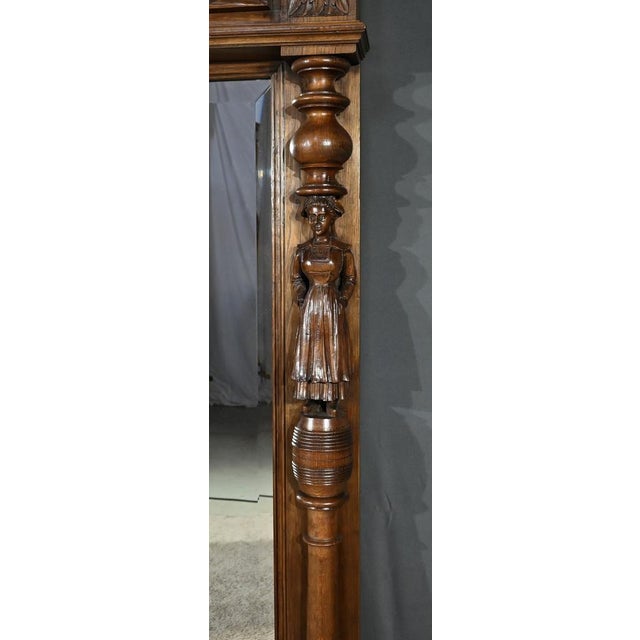 Early 20th Century Regional Oak Mirror For Sale - Image 11 of 18