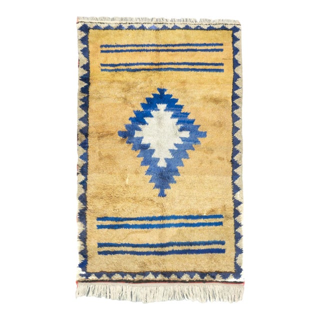 Fine Antique Turkish Oushak Angora Wool Rug 4'8'' X 7'2'' For Sale