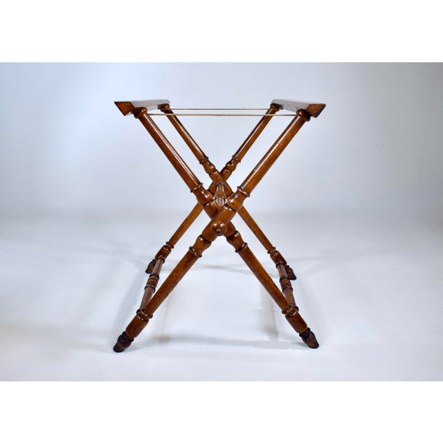 19th Century English Tiger Oak Butler's Tray Table For Sale - Image 14 of 15