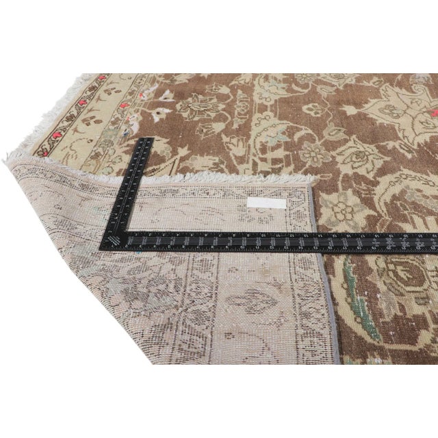 Textile Antique-Worn Persian Faridan Rug - 07'05 X 12'03 For Sale - Image 7 of 11