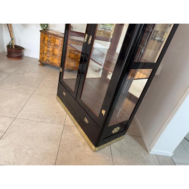 Art Nouveau Glass Display Cabinet, 1920s For Sale - Image 12 of 15