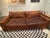 Restoration Hardware Maxwell 8’ Luxe Leather Sofa – Vintage Cigar For Sale - Image 10 of 11