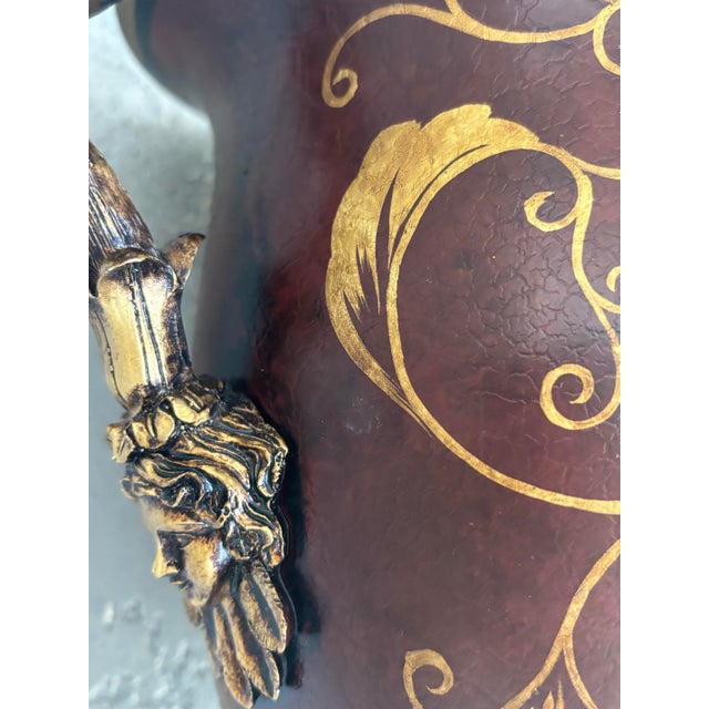 Ornamental & Decorative Materials Tall Scarlet Red Vintage Decorative Urn For Sale - Image 7 of 11