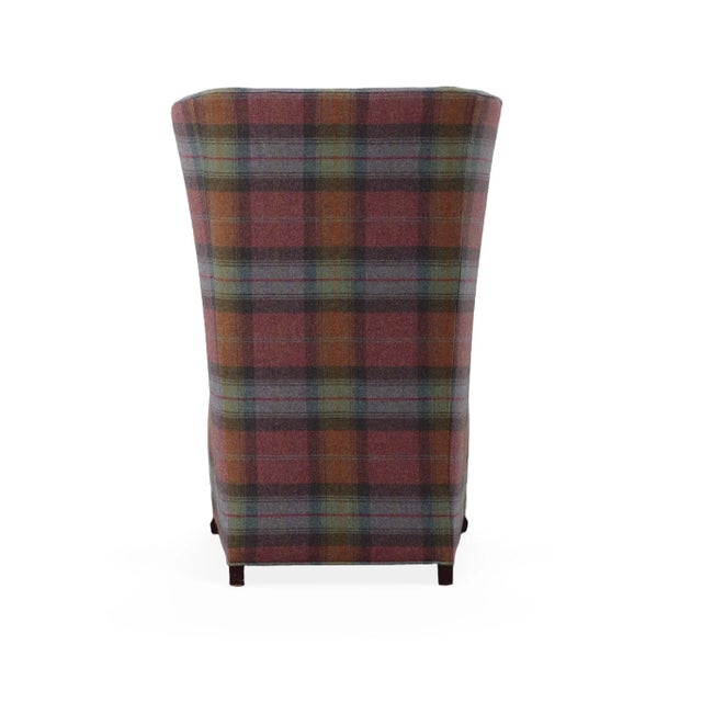 2020s Century Furniture Thomas O’Brien Thompson Side Chair in Multicolor Wool Plaid Ae-11-2000 For Sale - Image 5 of 7