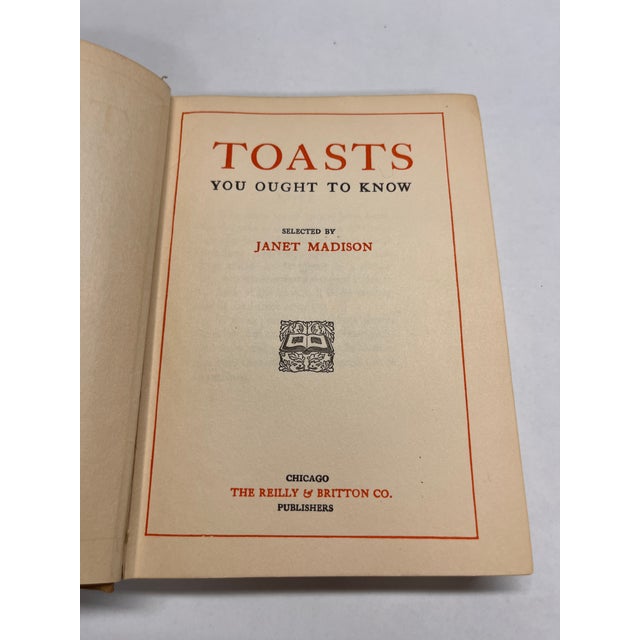 American 1908 Toasts You Ought to Know Book For Sale - Image 3 of 11