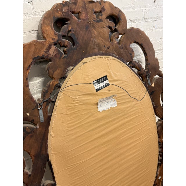 Windsor Art & Mirror Company Oval Rococo Revival Mirror, 20th Century For Sale - Image 4 of 12