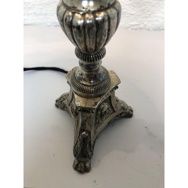Table Lamp in Silver-Plated Metal For Sale - Image 5 of 9
