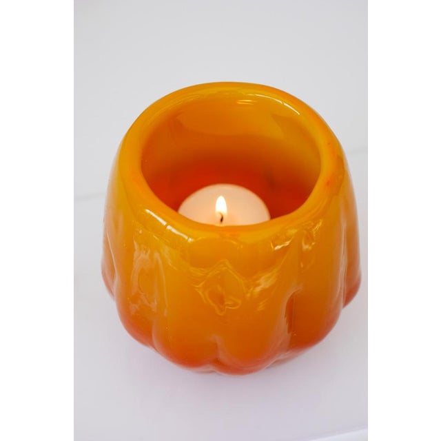 1970s Art Glass Candleholder by Göte Augustsson Ruda Glasbruk For Sale - Image 5 of 16