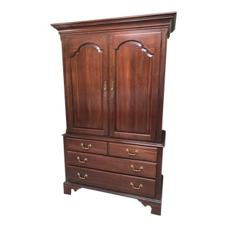 Ethan Allen Georgian Court Queen Anne Armoire For Sale