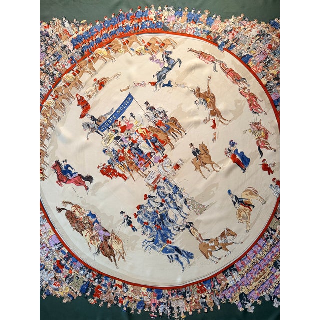 Bottle Green Hermès Le Cirque Molier 2004 Silk Scarf Designed by Dumas Philippe For Sale - Image 8 of 12