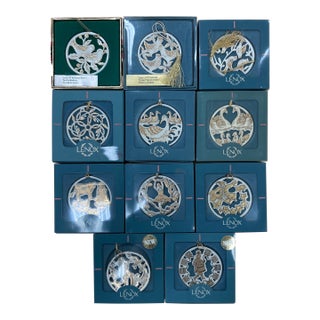 Vintage Lenox 12 Days of Christmas Ornament Set (First Day - Partridge in a Pear Tree - Missing) For Sale