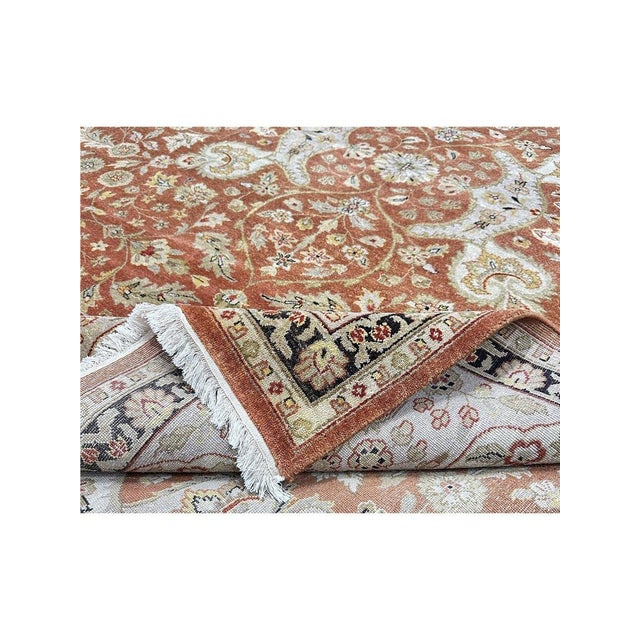 9x12 Handwoven Indo Agra Area Rug - 107081 For Sale - Image 4 of 12