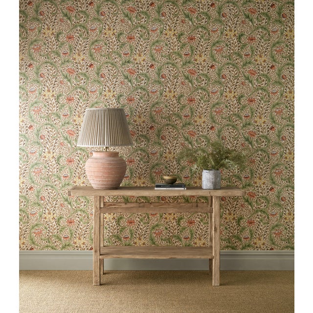Tulips frequently appearing in the Morris & Co. archive are seen in this Huntington document where leafy vines fill the...