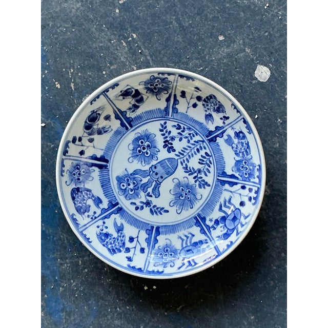 Ceramic Vintage Asian Floral Glazed Ceramic Plates - Set of 4 For Sale - Image 7 of 12