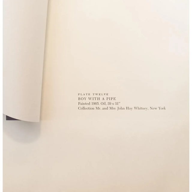 Royal Blue 1950s Picasso "Boy With a Pipe" Original Period Vintage Lithograph For Sale - Image 8 of 12