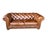 This stunning vintage Chesterfield sofa has been completely restored and professionally newly dyed in a light brown color,...
