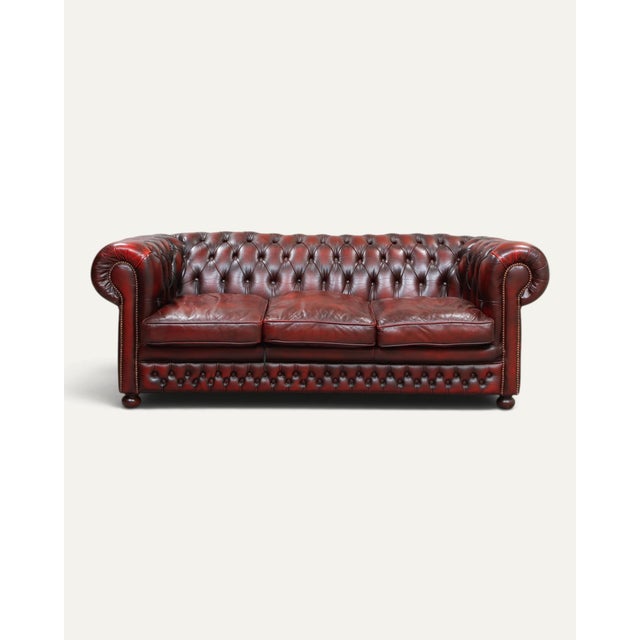 Animal Skin Chesterfield Sofa in Leather For Sale - Image 7 of 7
