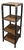 Vintage Mid Century Black Bamboo Rattan Book Case For Sale