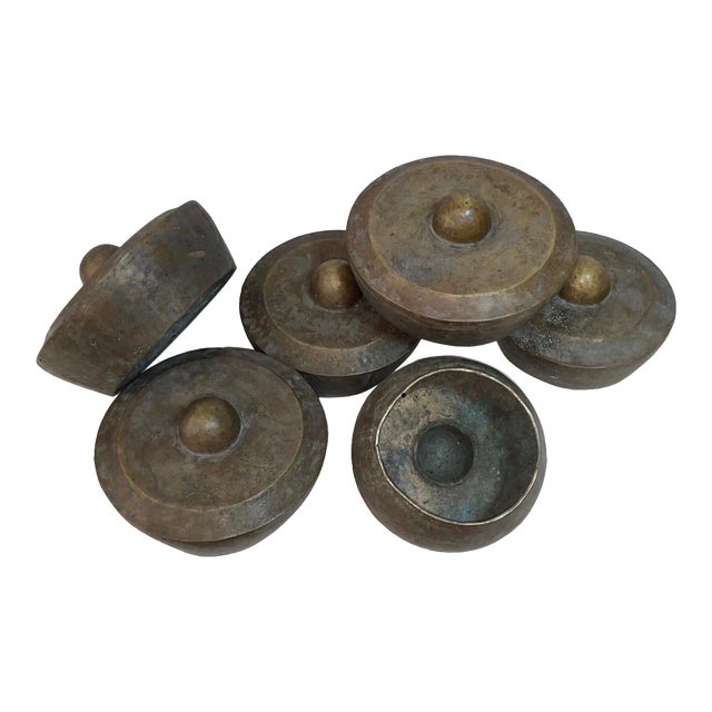 Set of 6 Antique Bronze Agung Karatung Gongs for a Kulintang Ensemble
