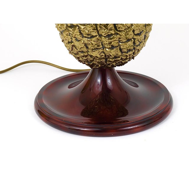 Hollywood Regency Pineapple Brass Table Lamp by Mauro Manetti, Italy, 1970s For Sale - Image 18 of 18