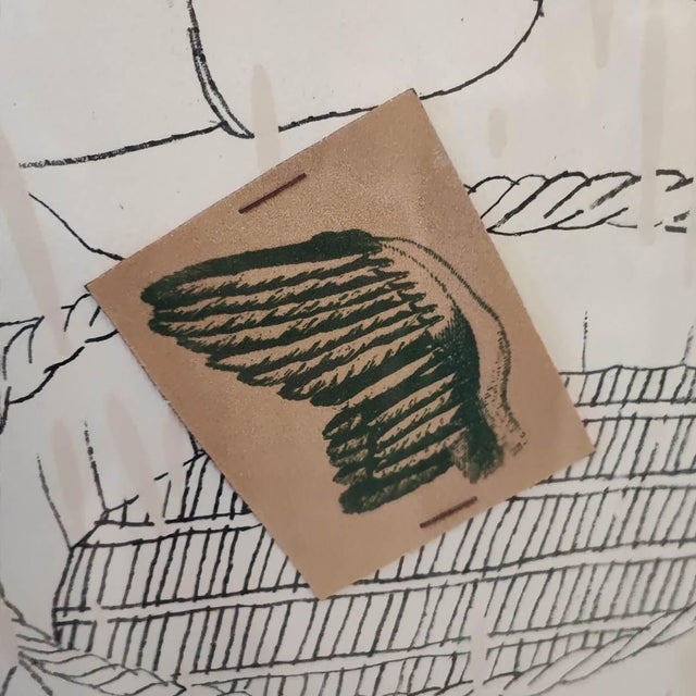 Blue Concetto Pozzati, Lithograph, Framed For Sale - Image 8 of 12