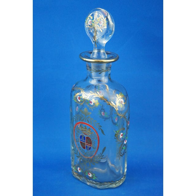 Description of the item: Stunning bottle with crystal stopper, entirely hand-crafted and decorated by hand with gold and...