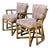 Vintage McGuire Rattan Lounge Chairs in Quadrille Alan Campbell “Zig Zag” - A Pair For Sale