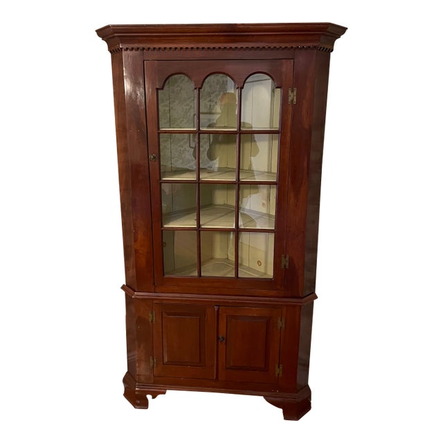 Late 19th Century Antique Corner Cabinet For Sale