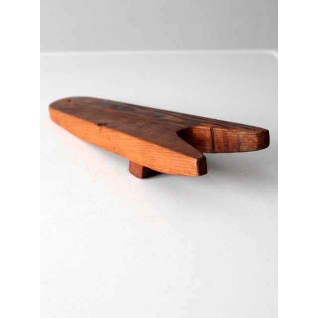 Brown Vintage Wood Boot Jack For Sale - Image 8 of 9