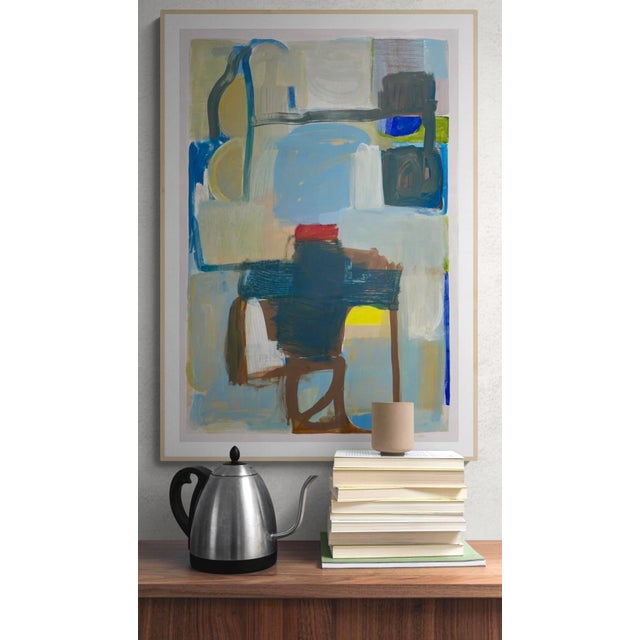 Abstraction in Blue Abstract Acrylic Painting For Sale In Phoenix - Image 6 of 6
