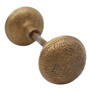 Antique 1880s Mallory Wheeler Classic Bronze Door Knobs For Sale