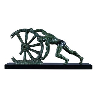 Art Deco Allegory of Strength, 1940, Bronze For Sale