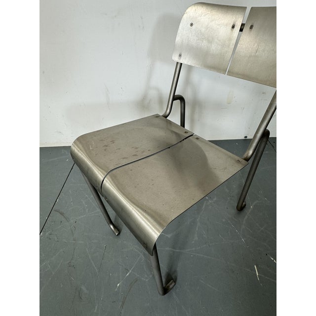 Postmodern Architectural Stainless Steel Dining Chairs, 1980s, Set of 4 For Sale - Image 6 of 18