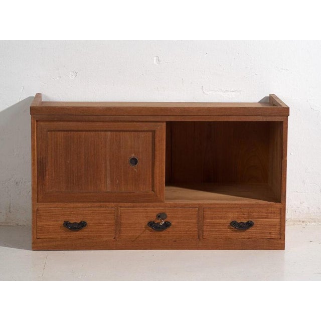 Antique Low Cabinet with Sliding Doors For Sale - Image 10 of 14