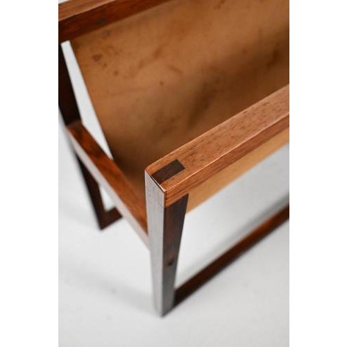 Wood Danish Rosewood Magazine Holder For Sale - Image 7 of 9