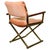 Cal-Style Pair of Milo Baughman Brass and Oak Directors Chairs For Sale - Image 4 of 12