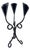 Hand Forged Iron Candelabra 20.5″ (52cm) Authentic Antique Copper Patina Finish Compact Artisanal Centerpiece For Sale