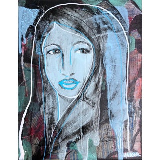 “Amira”, Contemporary Painting on Stretched Canvas by Auker For Sale