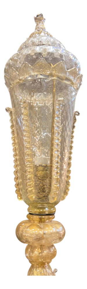 Floor Lamp in Gold and Murano Glass, 1960
