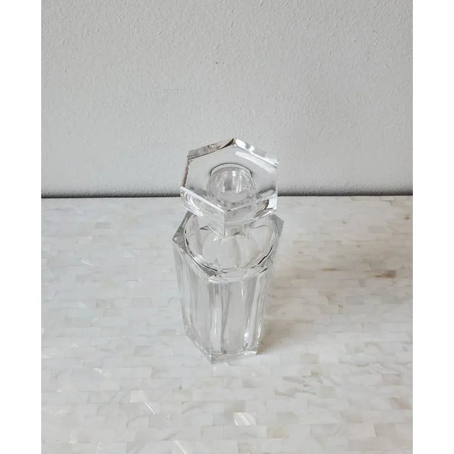 Edward Hald Kosta Swedish Art Deco Crystal Art Glass Decanter For Sale - Image 4 of 11