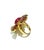 Gemstone Bochic "Orient" Natural Ruby & Garant Cocktail Ring Set 18K Gold &Silver For Sale - Image 7 of 8